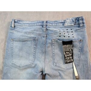 Ksubi Van Winkle Chitch ++ Slim Tapered Leg Denim Blue Button Fly Casual Mens 34